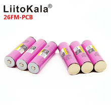 LiitoKala-batería recargable de litio para linterna, pila de 18650, 2600mah, 100%, 3,7 icr18650-26fm, 2600 v, 18650 mah, nueva 2024 - compra barato