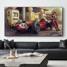 Vintage Car Posters and Prints Ferraris Classic Racing F1 Race Car Canvas Painting Cuadros Wall Art Picture For Home Decoration 2024 - buy cheap