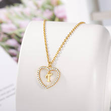 A-Z Initials Letter Heart Pendant Necklace For Women 26 Alphabet  Zircon Love Necklaces Girls Jewelry Gifts Accessories BFF 2024 - buy cheap