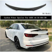 Alerón de fibra de carbono para coche, accesorio M4 de alta calidad para AUDI A4, S4, RS4, B9, 2017, 2018, 2019, 2020, 2021 2024 - compra barato