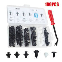 100 Pcs Car Retainer clips Body Plastic Rivets Fasteners Push Bumper Door Trim Panel Screws with Removal Tool 2024 - buy cheap