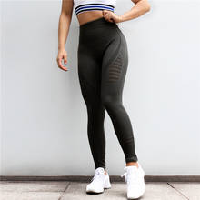 Laisyi-calça de ginástica feminina, sem costura, cintura alta, oco, esportiva, para treino, corrida, fitness, academia 2024 - compre barato