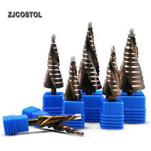 ZJCOSTOL HSS-CO M35 Step Drill Bit Cobalt Hexagonal Shank Spiral Groove  Metal Cone Step Drill Bit Saw Hole Cutter Furadeira 2024 - buy cheap