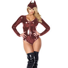 New Wetlook PVC Bodysuit With Headband Women Low Cut Zipper Jumpsuit Halloween Cat Knight Cosplay Glossy Long Sleeve Catsuit 2024 - buy cheap