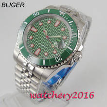 40mm Green Sterile dial ceramic bezel jubilee Sapphire date automatic mens Watch 2024 - buy cheap