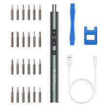 Destornillador eléctrico portátil 28 en 1, destornillador eléctrico recargable por USB, Kit de herramientas de reparación de precisión para el hogar 2024 - compra barato