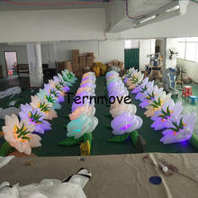 LED light 10m inflatable flower chain for wedding opening decorations Inflatable Led Lighting Flower tube pipe for Decoration 2024 - buy cheap