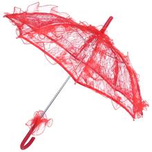 Кружевной Зонтик Свадебный кружевной цветок свадебный зонтик для невесты зонтик красный CNIM горячая распродажа 2024 - купить недорого