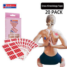 20 Sheets/Pack Kindmax Kinesiology Cross Tape Physical therapy Acupuncture Stickers for Pain Relief 2024 - купить недорого
