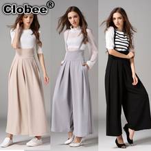 Women Wide Leg Pants With Strap 2021  Summer Ankle-Length Loose Pants Female Euro Style High Waist Ladies Pant Pantalones Mujer 2024 - buy cheap