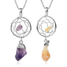 Natural Stone Dreamcatcher Wrap Necklace Irregular Crystal Quartz Healing Pendant Women Dream Catcher Energy Necklace Jewelry 2024 - buy cheap