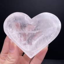 Piedra de cuarzo Natural para regalo, cuenco tallado en forma de corazón, figurita de cristal, chacra, venta al por mayor 2024 - compra barato