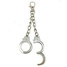 Pants Chain Unisex Trendy Metal Handcuffs Shape Chains Silver Punk Hip-hop Keychain Jewelry 2024 - buy cheap