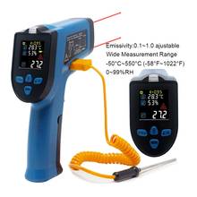 Termômetro infravermelho digital, "dispositivo de medição de temperatura sem contato, com laser infravermelho 2024 - compre barato