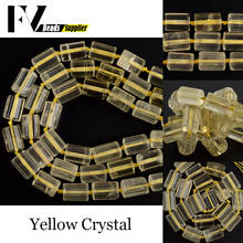 A+ Natural Gem Stone Faceted Citrines Crystal Beads Tube Shape Loose Spacer Beads For Jewelry Making Diy Bracelet Charm 11*15mm 2024 - buy cheap