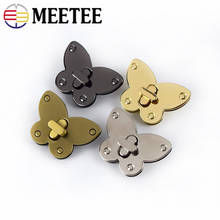 Meetee-cerraduras giratorias de Metal para mujer, cierre de broche de bolso de moda, accesorio de repuesto para monedero, E6-7, 40x50mm, 2/4 Uds. 2024 - compra barato