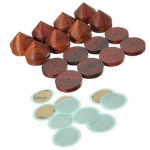 8Pcs Rosewood Speaker Isolation Feet Stand 23mm/0.91" Wooden Spikes + Base Pads 2024 - buy cheap