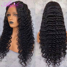Deep Wave Closure Wig Human Hair Lace Frontal Wigs 4x4 Curly Lace Front Human Hair Wigs Pre Plucked 180% Density Remy Abijale 2024 - buy cheap