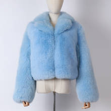 Women Natural Fox Fur Jacket Ladies Real Fur Coat Long Sleeve 2024 - buy cheap