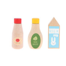 3pcs Bottle Ketchup Mayonnaise Milk Wooden Toys Simulation Gift for Children 2024 - buy cheap