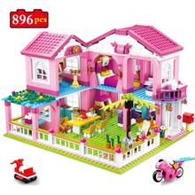 City House Big Garden Villa Castle Yacht Building Blocks Sets Friends Princess Figures Creative Bricks Educational Toys For Girl 2024 - buy cheap