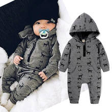 Autumn baby boys cotton rompers infant baby hooded long sleeve jumpsuits clothing  HY188 2024 - buy cheap