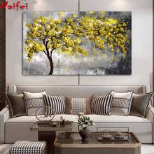 5D DIY diamond painting Abstract art, golden tree cross stitch full square round diamond Emeroidery mosaic painting home decor 2024 - buy cheap