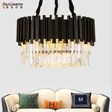 2019 black crystal chandelier light luxury post-modern minimalist living room chandelier creative personality designer style lam 2024 - buy cheap