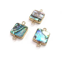 Natural Abalone Shell Pendants Connector Double Hole Charms For Jewelry Making DIY Bracelet Necklace Accessories Size 12x20mm 2024 - buy cheap