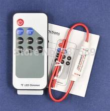 Controlador de iluminação pública mini monocromático, 100 peças, com módulo de dimmer sem fio rf com controle remoto, tensão ampla, 5-24v