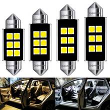 200Pcs Festoon 31mm 36mm 39mm 41mm C5W C10W 6SMD 3030 LED Bulb Car License Plate Light Canbus Auto Interior Doom Lamp Warm White 2024 - buy cheap