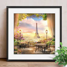 Full Square Paint With Diamonds Paris Iron Tower 5D Diamond Painting Landscape Picture Of Rhinestone Mosaic Flowers Decor Home 2024 - buy cheap