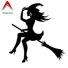 Aliauto Personality Car Sticker Sexy Witch Scary Fashion Vinyl Decor Black/Silver Cover Scratch Accessories PVC Decal,15cm*15cm 2024 - buy cheap