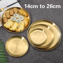 European Style Dinner Plates Gold Dining Plate Serving Dishes Round Plate Cake Tray Western Steak Round Tray Kitchen Plates 2024 - buy cheap