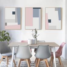 Pinturas geométricas nórdicas para parede, quadros e impressões de tela para sala de estar, decoração moderna para casa, estilo nórdico 2024 - compre barato