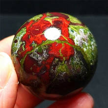 La bola de cristal de jaspe, piedra de sangre de dragón, pulido Natural superior 2024 - compra barato