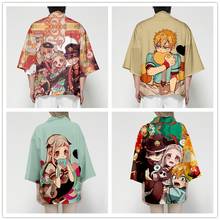 Anime Toilet Bound Hanako kun-Kimono japonés con estampado 3D, ropa de calle de manga corta, Haori, Yukata, Cosplay, moda de verano 2024 - compra barato