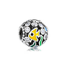 Charms fits for Necklaces Bracelets Ocean Life Beads with Mixed Enamel 100% 925 Sterling-Silver Jewelry Free Shipping 2024 - buy cheap
