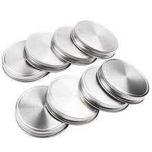 8 Pcs Stainless Steel Jar Lids 86Mm Sealed Leak Proof Cover With Silicone Seals Resistant Storage Solid Caps Wide Mouth Lid 2024 - buy cheap