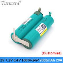 Turmera 2S 7,2 V 8,4 V INR18650-20RM 2000mAh 20a batería de soldadura para destornillador 7,4 V Shrika y batería de aspiradora 2024 - compra barato