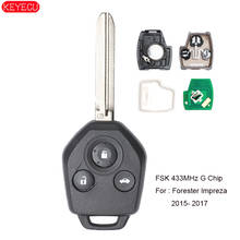 KEYECU FSK 433MHz G Chip Remote Car Key Fob 3 Button for Subaru Forester Impreza 2015-2017 2024 - buy cheap