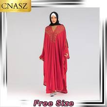 Новое мусульманское платье Абая для женщин Турецкая одежда из Дубая исламского Ближнего Востока элегантное высококачественное 2024 - купить недорого