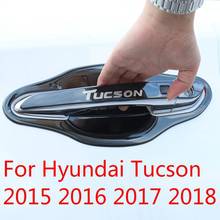 Para hyundai tucson 2015 2016 2017 2018 de alta qualidade aço inoxidável interior maçaneta da porta capa carro-estilo do carro-tampas 2024 - compre barato