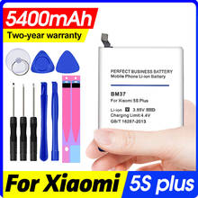 BM37 5400mAh Mobile Phone Rechargeable Battery for Xiaomi Mi 5S Mi5s Plus Replacement Bateria 2024 - buy cheap