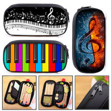 Elegent bolsa de piano musical, bolsa de lápis com suporte para piano de música, desenhos animados, meninas, meninos, jogar piano, bolsa pequena de armazenamento para crianças, homens e mulheres 2024 - compre barato