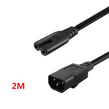 Cable de extensión de alimentación hembra IEC 3P a hervidor de agua 2P, 6,6 pies, C14-C7 PC a Monito, Cable de alimentación de alta calidad, 1 Uds. 2024 - compra barato