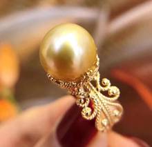 922 Fine Jewelry Natural Fresh Water 11-10mm Gold Peals Rings for Women Fine Pearls Rings 2024 - buy cheap