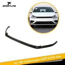 Spoiler de fibra de carbono para para-choque dianteiro, separadores de lábios e para-choques dianteiros para volkswagen golf 7.5 mk7.5 compatível com r-line 2018, 2019 e 2020 2024 - compre barato