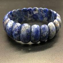 Бесплатная доставка Модные ювелирные изделия синий Sodalite бусы драгоценный камень стрейч браслет G8964 2024 - купить недорого
