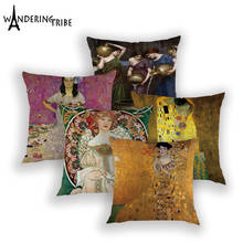 Klimt Cushion Cover Vintage Oil Painting Home Sofa Pillows Case Picasso Decoration Cushions Covers Polyester Pillow Cases45*45Cm 2024 - buy cheap